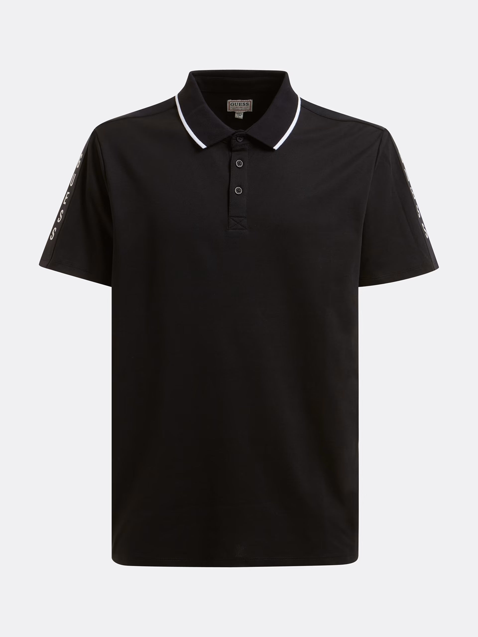 Ss Paul Pique Tape Polo Jet Black A996