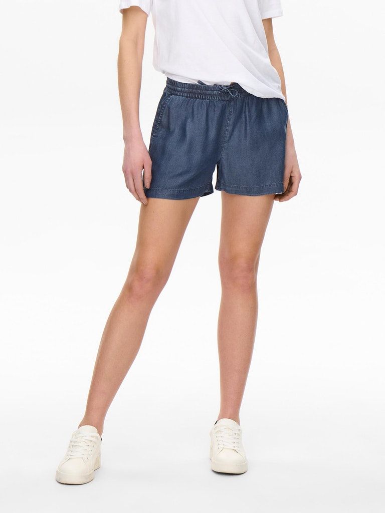 Onlpema Lyocell Life Dnm Shorts Box Dark Blue Denim