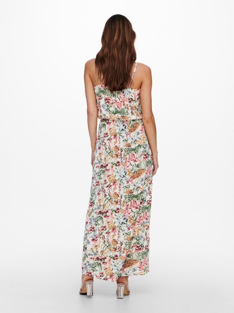 Onlwinner S/L Maxi Dress Noos Ptm Cloud Dancer BLURRY FLOWER