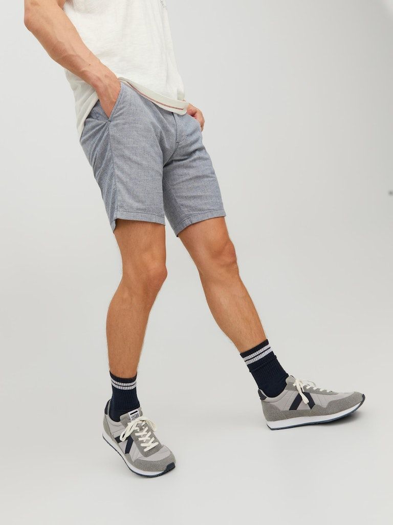 Jpstdave Jjlinen Shorts Blue Indigo