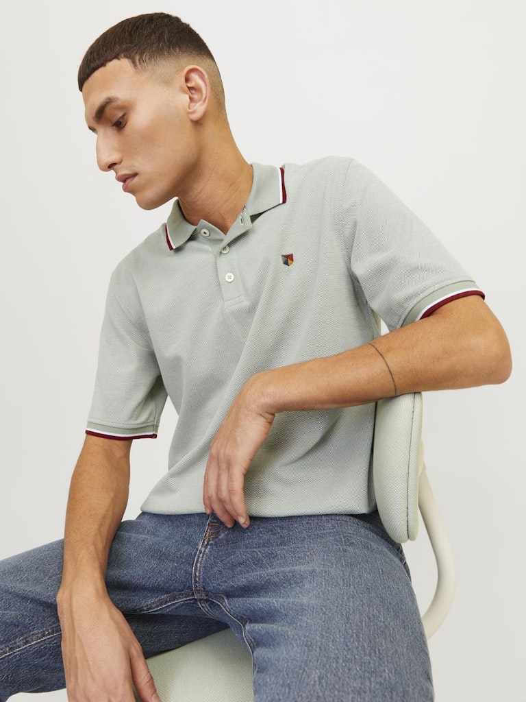 Jprbluwin Polo Ss Noos Lily Pad Reg. W. White de Jack & Jones