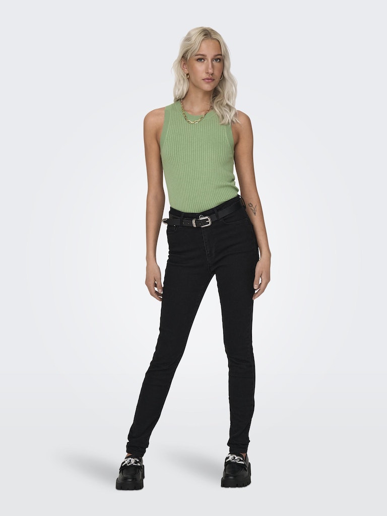 Jdyaya Solid Tank Top Knt Basil