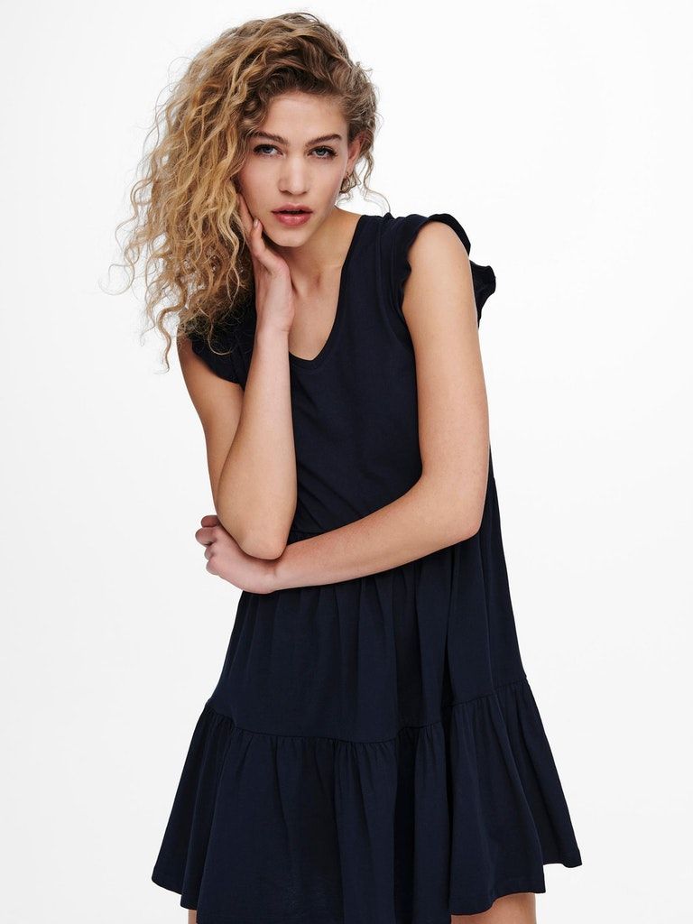 Onlmay Life Cap Sleeves Frill Dress Noos Night Sky