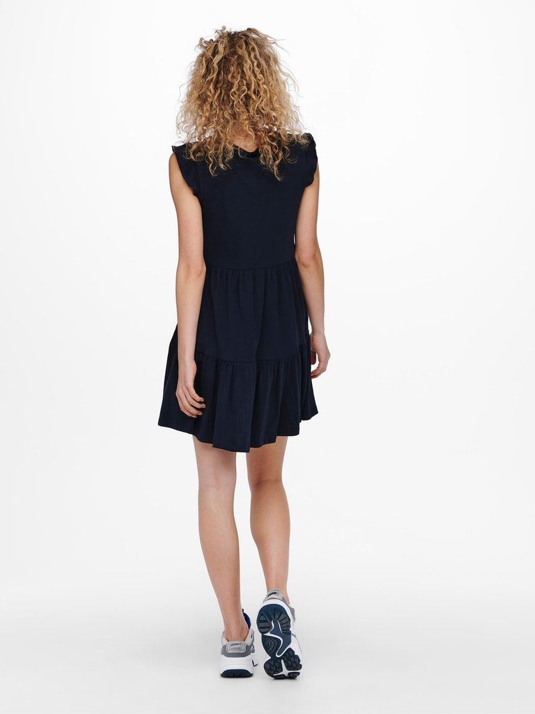 Onlmay Life Cap Sleeves Frill Dress Noos Night Sky