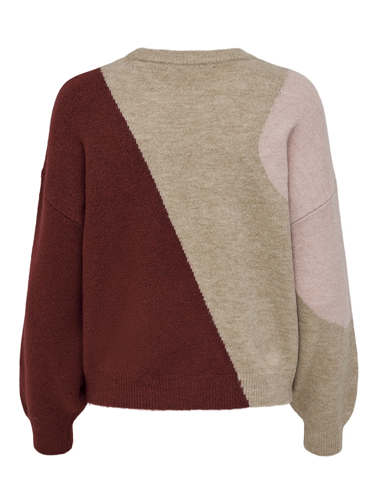 Pullover ONLY Onlsilja L/S Block Pullover Ex Knt 15231372 Tannin W. ROSE SMOKE/MERLOT