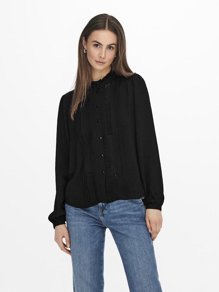 Jdyellis L/S Lace Shirt Wvn Noos Black