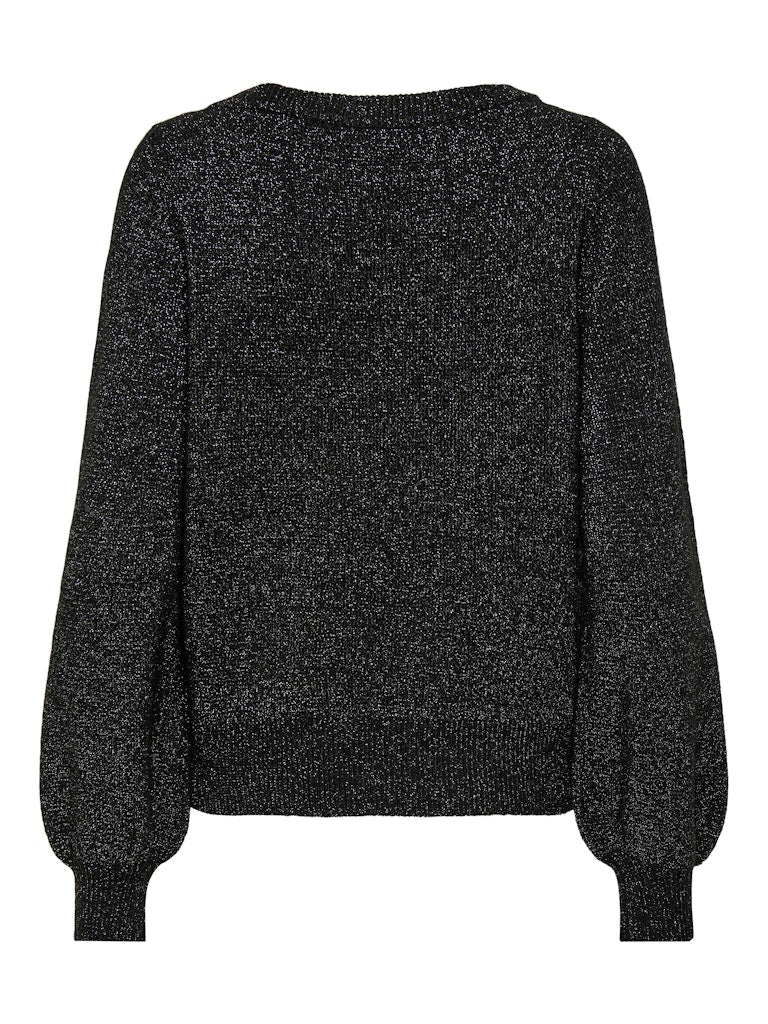 Jdyrue Glitter L/S Boatneck Pullover Knt Black W. Lurex