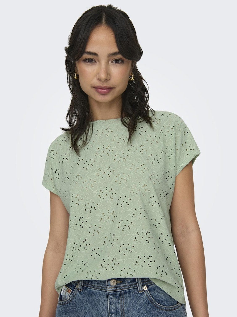 Onlsmilla S/S Top Jrs Noos Frosty Green 15231005 de Only