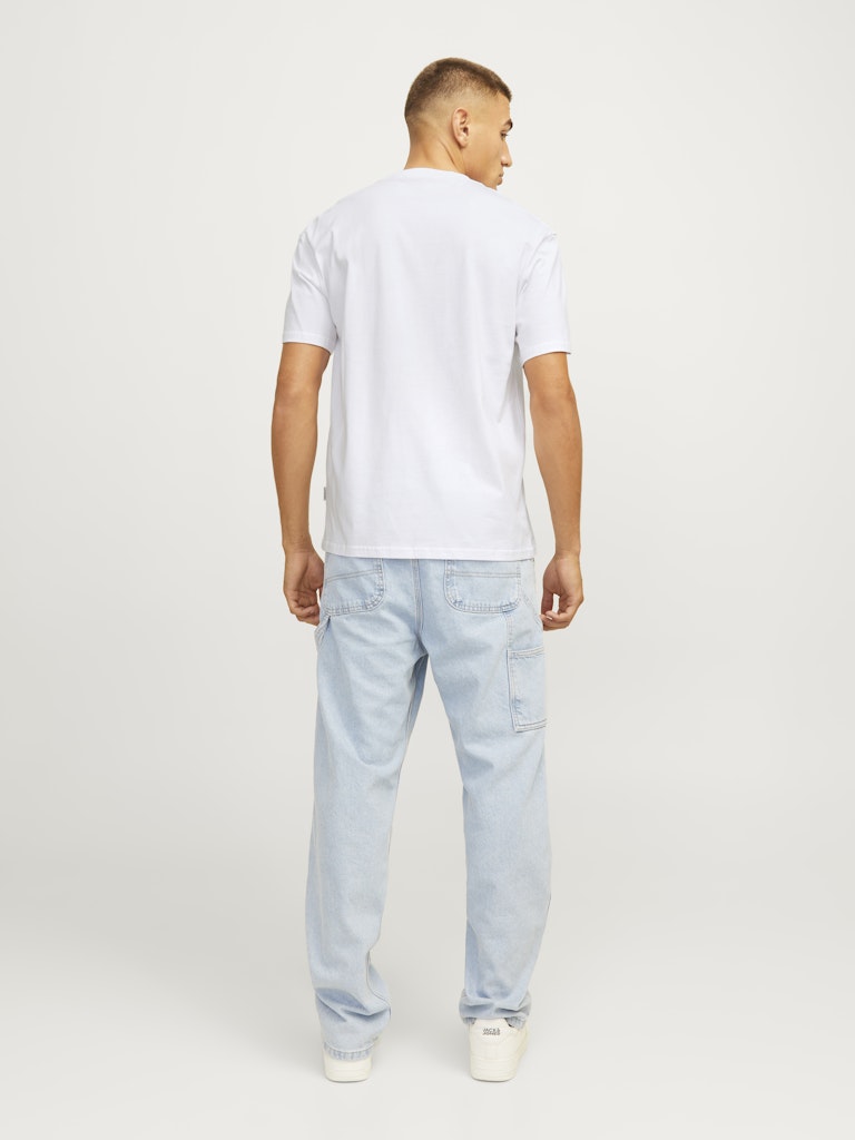 Jack & Jones Jorportland Block Branding Ss Cn Ln 12262662 Bright White Hombre