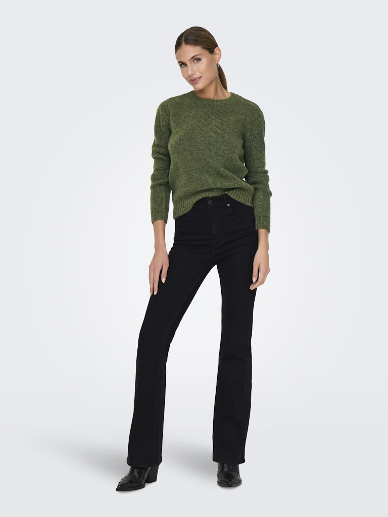 JDY Jdysilja L/S O-Neck Pullover Knt Winter Moss 15277866 Melange