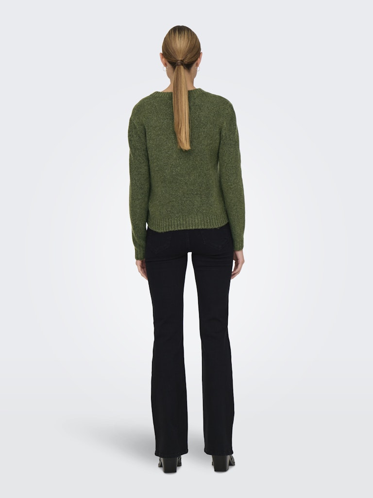 JDY Jdysilja L/S O-Neck Pullover Knt Winter Moss 15277866 Melange