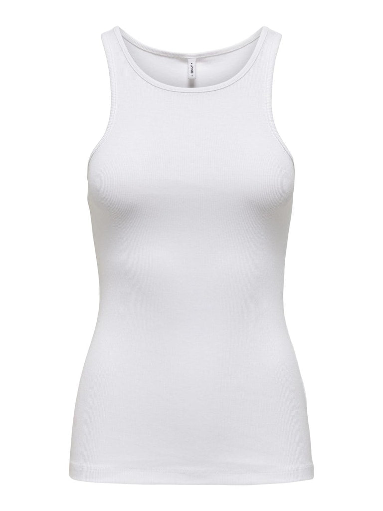 Camiseta Only 15234659 Onlkenya Rib Tank Top Jrs Noos White