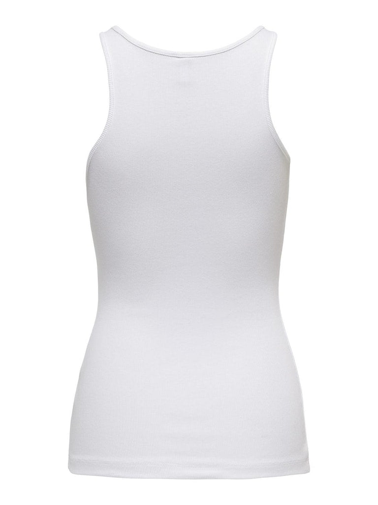 Camiseta Only 15234659 Onlkenya Rib Tank Top Jrs Noos White