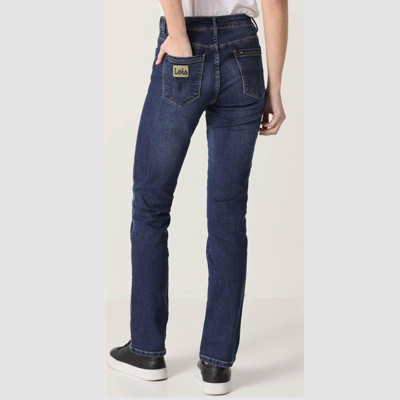 Monic-Marly Jeans Cintura Baja  Straight Tiro Corto  Medium Dark Blue  Lois 201042405950